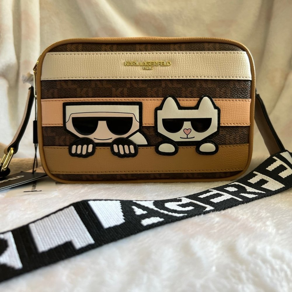 NEW Karl Lagerfeld Paris MAYBELLE KARL CAMERA CROSSBODY RARE LH1EJ9BJ
